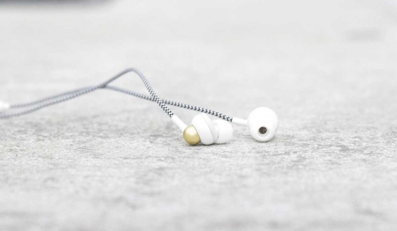 Kopfhörer In-Ear Weiss mit Stoffkabel von Kreafunk