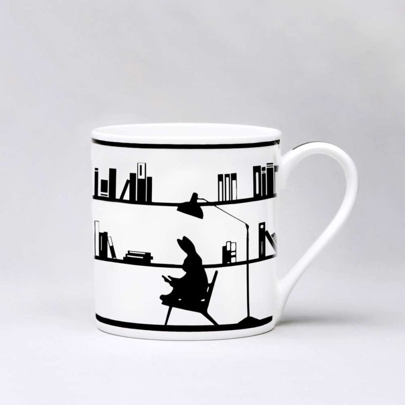 Ham Reading Rabbit Mug